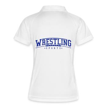 wrestling_sports_gf1 - Polo respirant Femme - blanc/marine - Dos