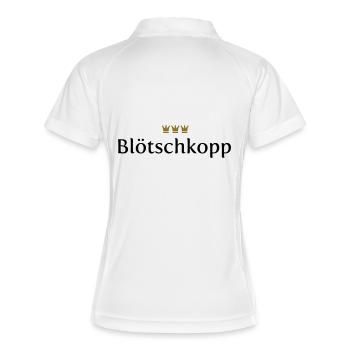 Blötschkopp (Köln / Kölsch / Carnaval) - Polo respirant Femme - blanc/marine - Dos