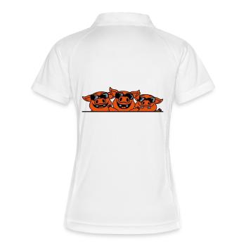 Crew Sunglasses Cool Pigs - Women's Polo breathable - white/navy - Back