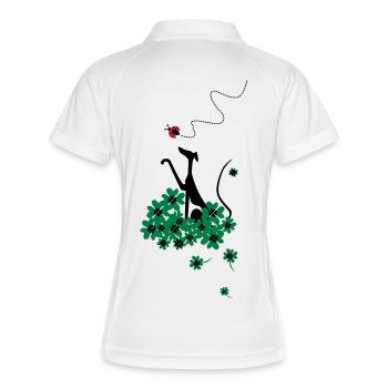 lucky charm - Women's Polo breathable - white/navy - Back