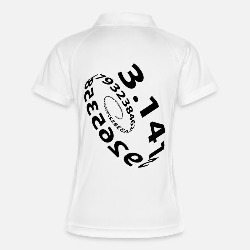 Pi 3,14 Circular number in a spiral - Women's Polo breathable - white/navy