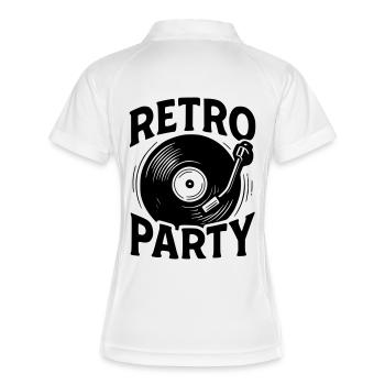 Retro Party Platinum - Women's Polo breathable - white/navy - Back