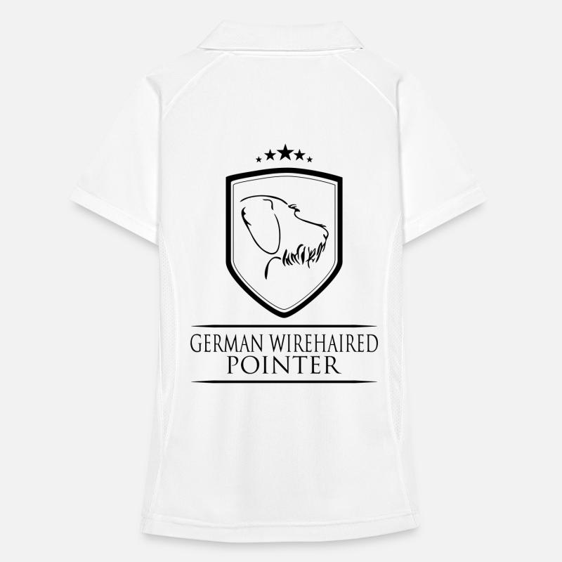 GERMAN WIREHAIRED POINTER WAPPEN Frauen Polo atmungsaktiv