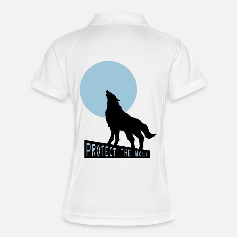 loup Wolf - Frauen Polo atmungsaktiv - Weiß/Navy