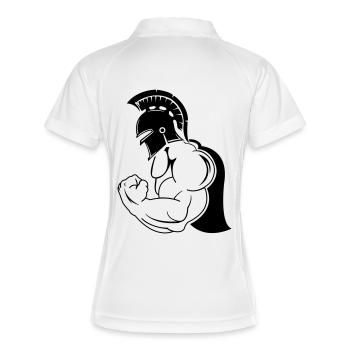 Spartiate fort - Polo respirant Femme - blanc/marine - Dos