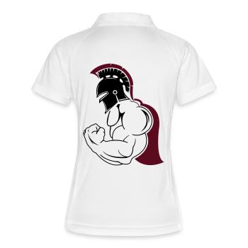Spartiate fort - Polo respirant Femme - blanc/marine - Dos