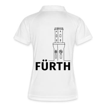 Fürth - Frauen Polo atmungsaktiv - Weiß/Navy - Hinten
