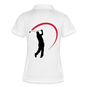 golf - Women's Polo breathable - white/navy - Back