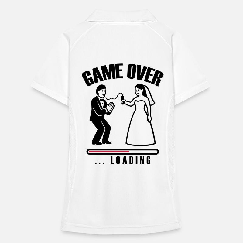 Game Over Loading Wedding Women's Polo breathable