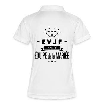 EVJF party - Polo respirant Femme - blanc/marine - Dos