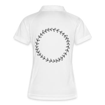Flowers, Nature, Hearts, Love, Baby - Frauen Polo atmungsaktiv - Weiß/Navy - Hinten
