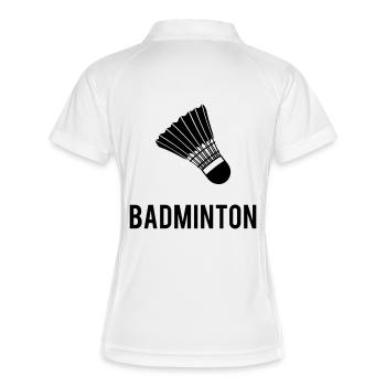 Badminton - Polo respirant Femme - blanc/marine - Dos