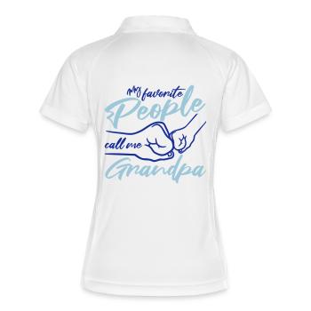 People Call Me Grandpa - Women's Polo breathable - white/navy - Back