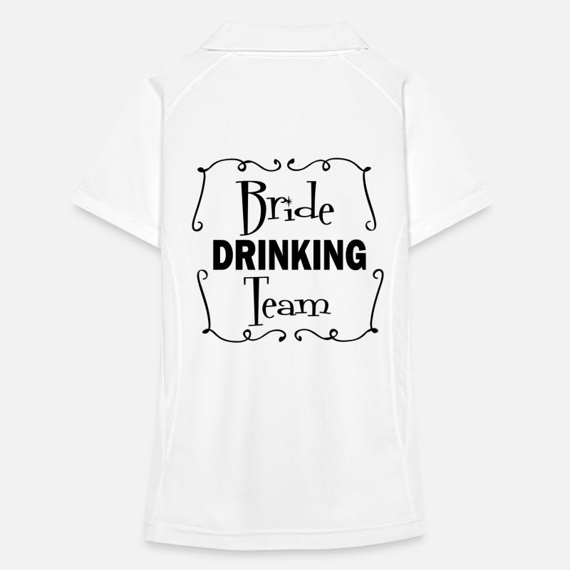 bride_drinking_team Frauen Polo atmungsaktiv
