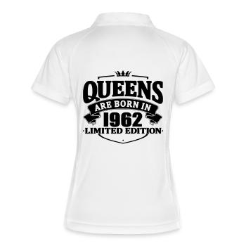 Queens are born in 1962 - Women's Polo breathable - white/navy - Back