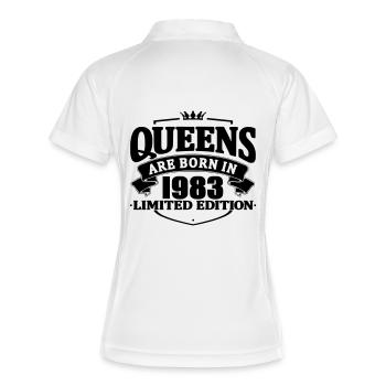 Queens are born in 1983 - Women's Polo breathable - white/navy - Back