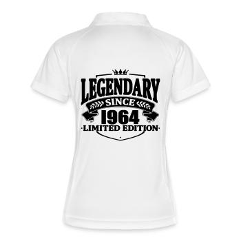 Légendaire depuis 1964 - Polo respirant Femme - blanc/marine - Dos