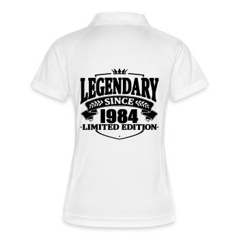 Légendaire depuis 1984 - Polo respirant Femme - blanc/marine - Dos