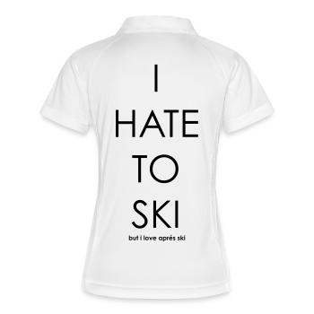 I Hate To Ski - Women's Polo breathable - white/navy - Back