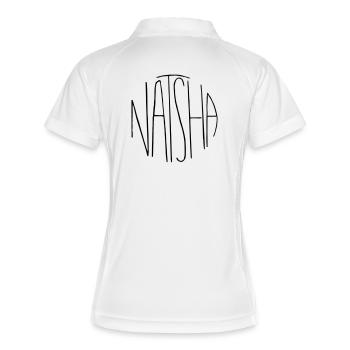 Natasha - Frauen Polo atmungsaktiv - Weiß/Navy - Hinten
