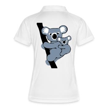 koala et son petit - Polo respirant Femme - blanc/marine - Dos