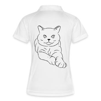 britishshorthair - Women's Polo breathable - white/navy - Back