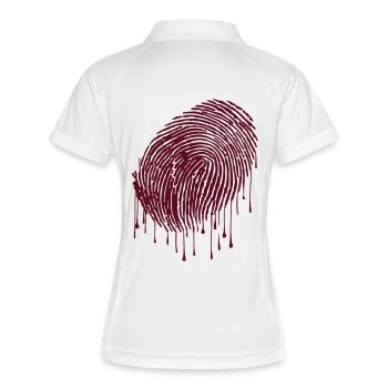 Fingerprint - Frauen Polo atmungsaktiv - Weiß/Navy - Hinten