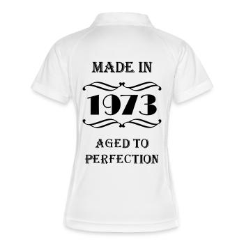 Made in 1973 - Frauen Polo atmungsaktiv - Weiß/Navy - Hinten
