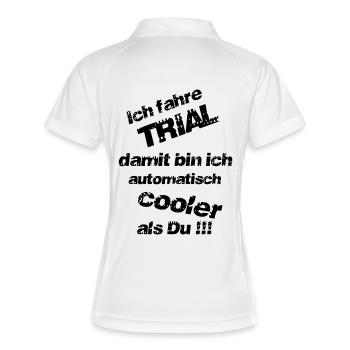 Cooler als Du - Frauen Polo atmungsaktiv - Weiß/Navy - Hinten