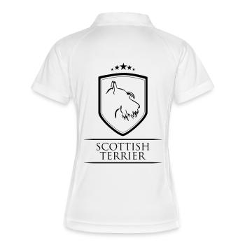 SCOTTISH TERRIER COAT OF ARMS - Women's Polo breathable - white/navy - Back