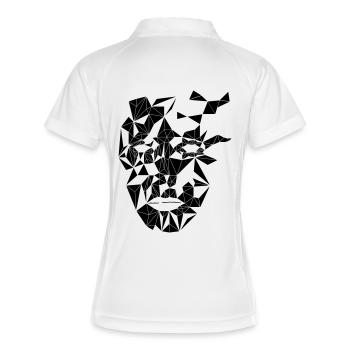 Tri Mask - Frauen Polo atmungsaktiv - Weiß/Navy - Hinten