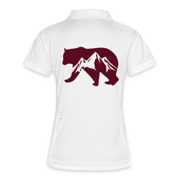 Bear Wildlife Mountains - Women's Polo breathable - white/navy - Back