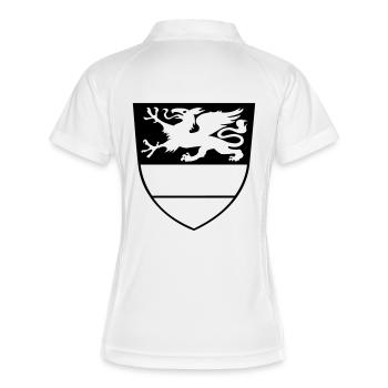Wappen Rostock - Frauen Polo atmungsaktiv - Weiß/Navy - Hinten