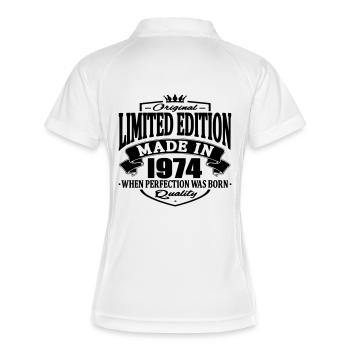 Edition limitée réalisée en 1974 - Polo respirant Femme - blanc/marine - Dos