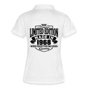 Edition limitée réalisée en 1968 - Polo respirant Femme - blanc/marine - Dos
