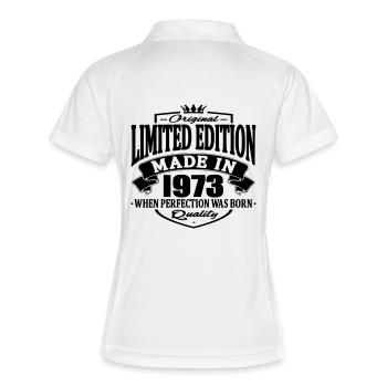 Edition limitée réalisée en 1973 - Polo respirant Femme - blanc/marine - Dos