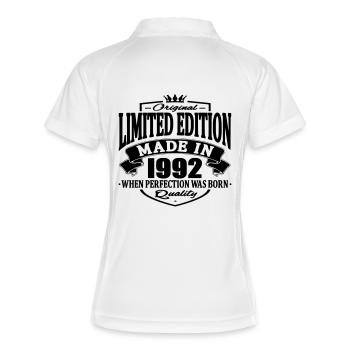 Edition limitée réalisée en 1992 - Polo respirant Femme - blanc/marine - Dos