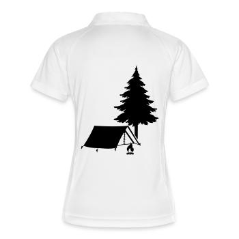 Camping - Polo respirant Femme - blanc/marine - Dos