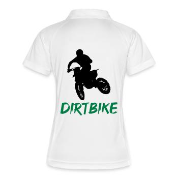 dirtbike - Frauen Polo atmungsaktiv - Weiß/Navy - Hinten