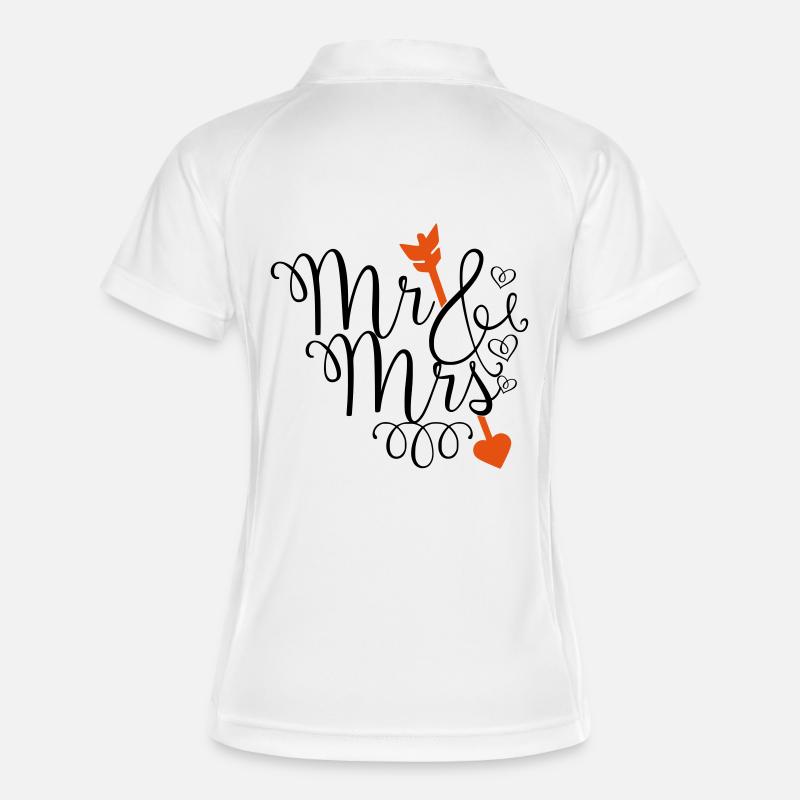 Heart Mr Mrs - Women's Polo breathable - white/navy