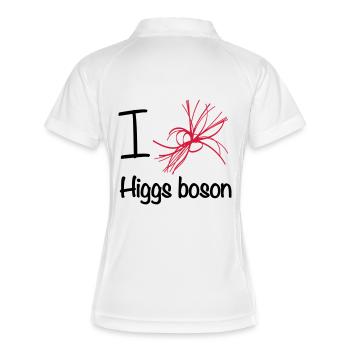 I love Higgs boson - Polo respirant Femme - blanc/marine - Dos