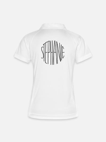 Stephanie - Women's Polo breathable - white/navy