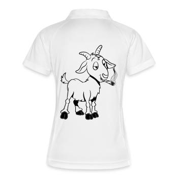 Les chèvres fument - Polo respirant Femme - blanc/marine - Dos