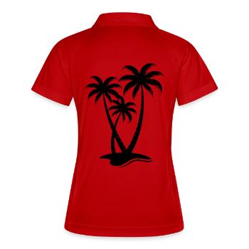 Palmiers 2 - Polo respirant Femme - blanc/marine - Dos