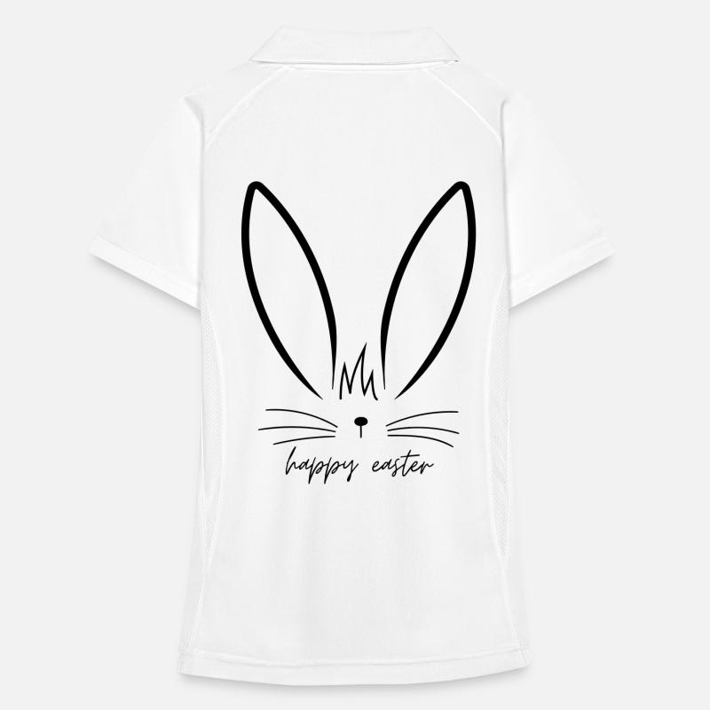 Minimal Bunny - Joyeuses Pâques Polo respirant Femme
