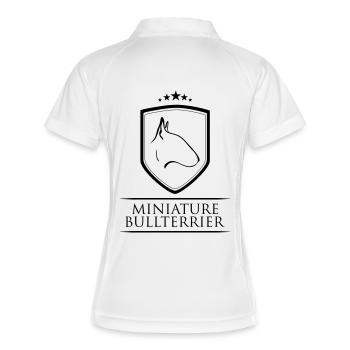 MINIATURE BULL TERRIER COAT - Polo respirant Femme - blanc/marine - Dos