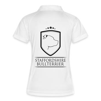 American staffordshire COAT TERRIER - Polo respirant Femme - blanc/marine - Dos