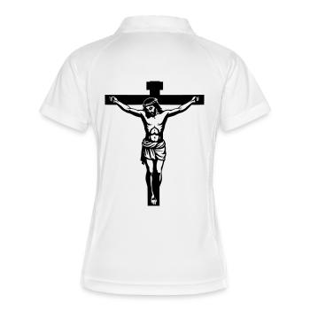 Croix de Jésus - Polo respirant Femme - blanc/marine - Dos