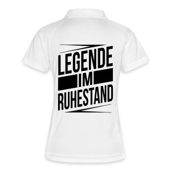 Legende im Ruhestand - Frauen Polo atmungsaktiv - Weiß/Navy - Hinten