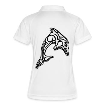 Dolphin - Women's Polo breathable - white/navy - Back